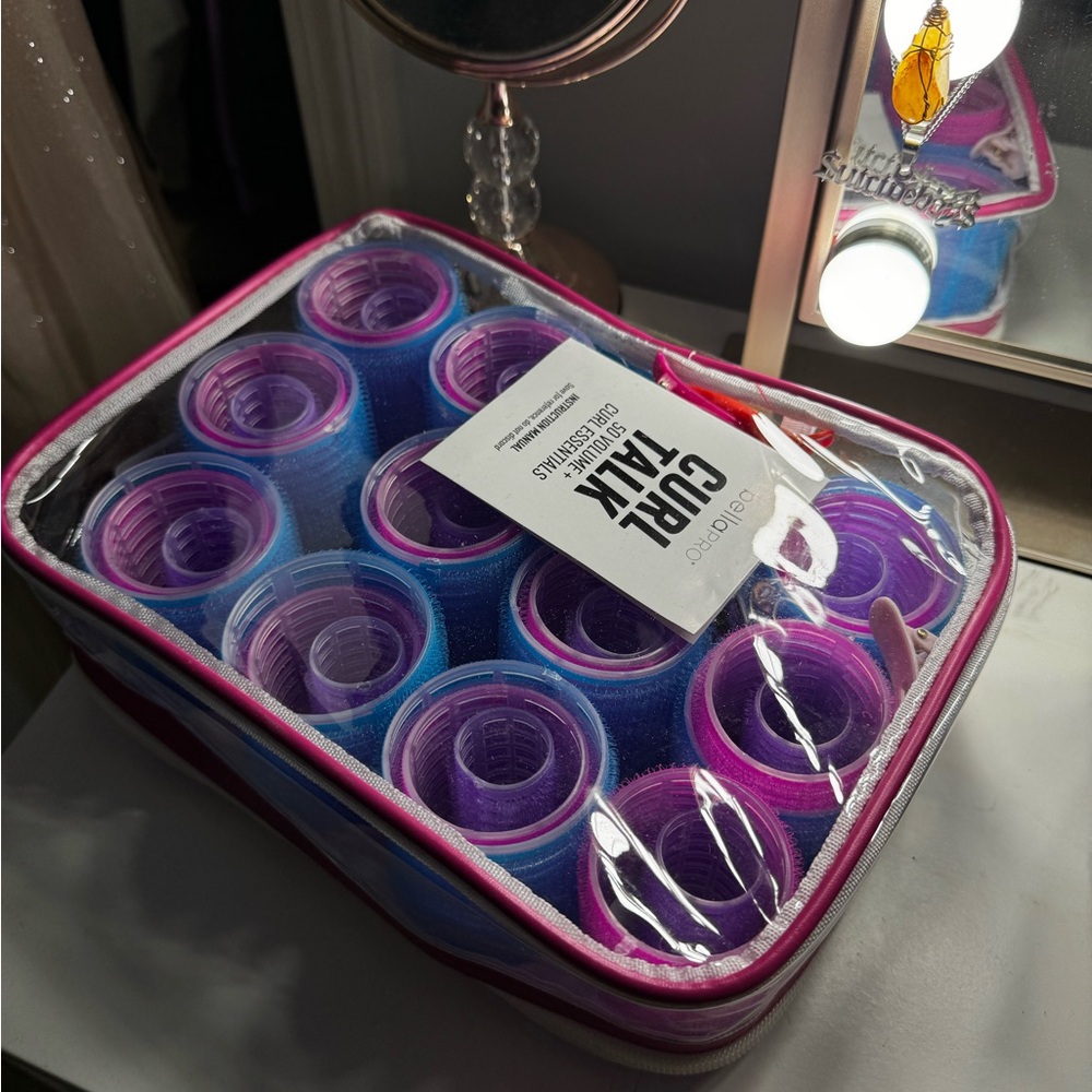 Hair Roller Set - Pink and Blue